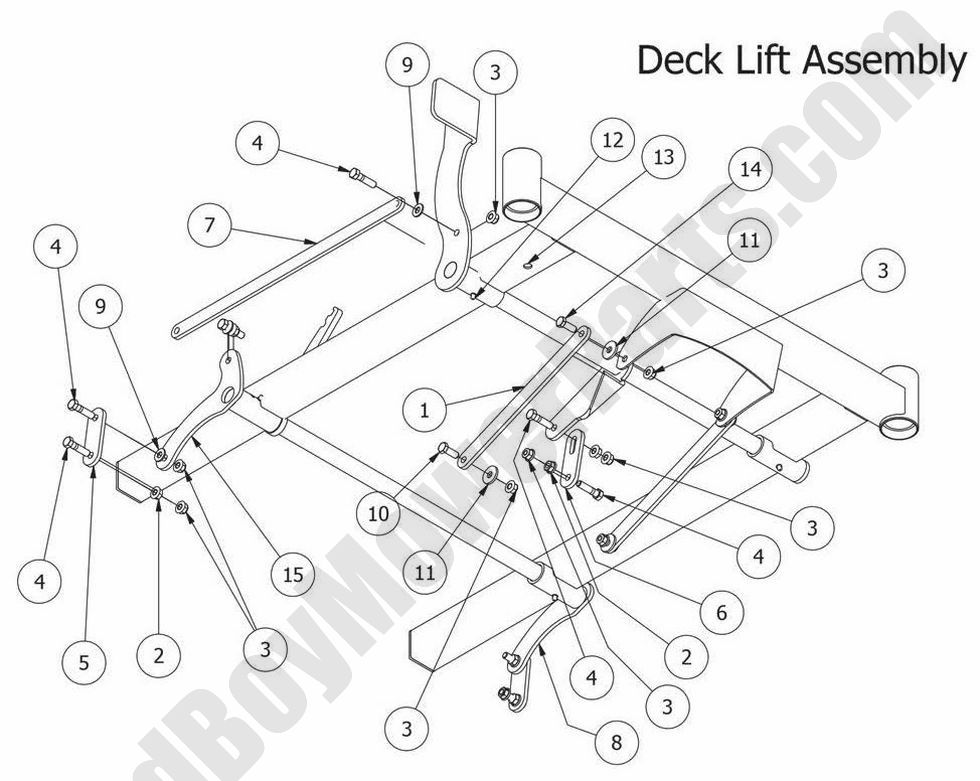 976 - Bad Boy Mower Parts Lookup > 2014 > MZ Magnum > 48\" Deck Lift Assembly